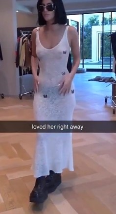 Charlie DAmelio Nipples See Through Dress